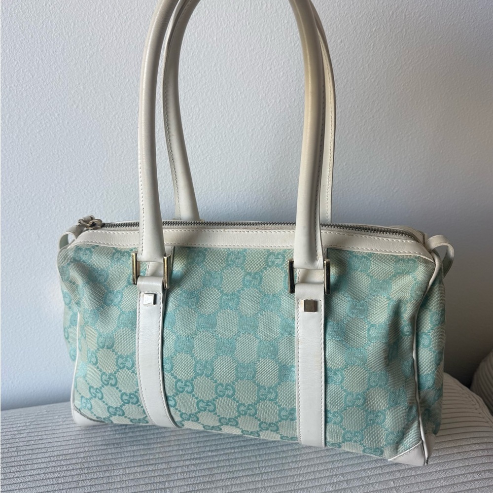 Gucci Turquoise Monogram Tote Bag